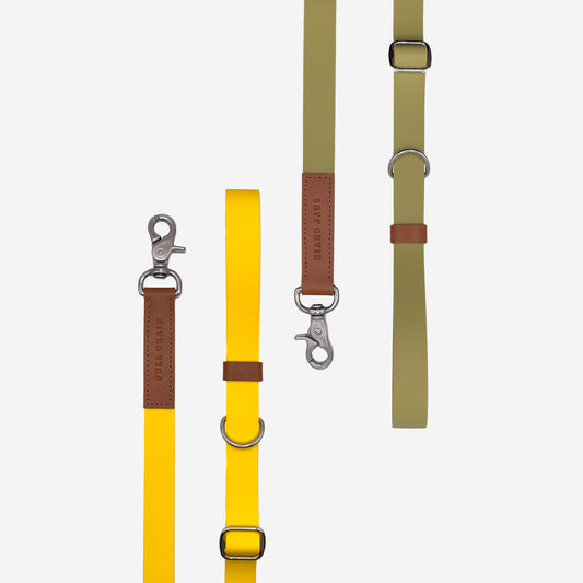 Waterproof Adjustable Dog Lead Olive